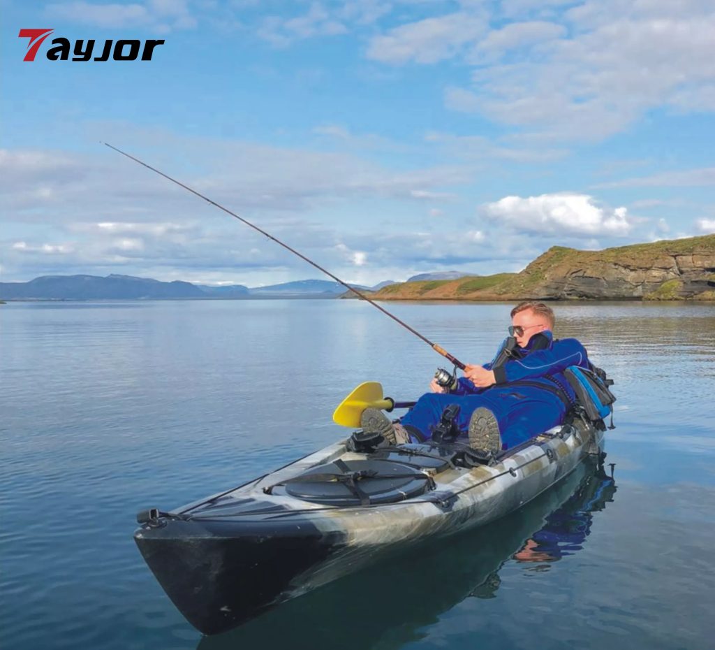 Single LLDPE Sit on Top Fishing Kayak with Fishing Rod Holder