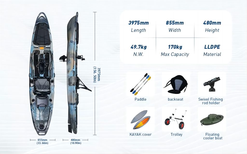 Pedal Kayak Fishing 13ft